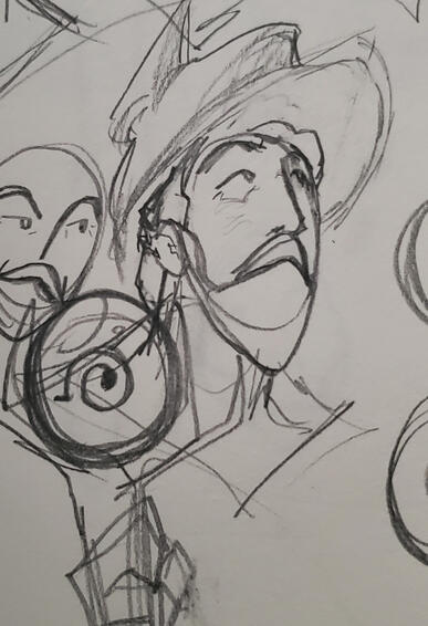 Mingus Crick ◇ sketch headshot ◇ $5