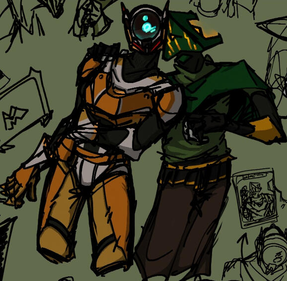 Scientist's Dilemma ◇ sketch halfbodies + shading + colour ◇ $40