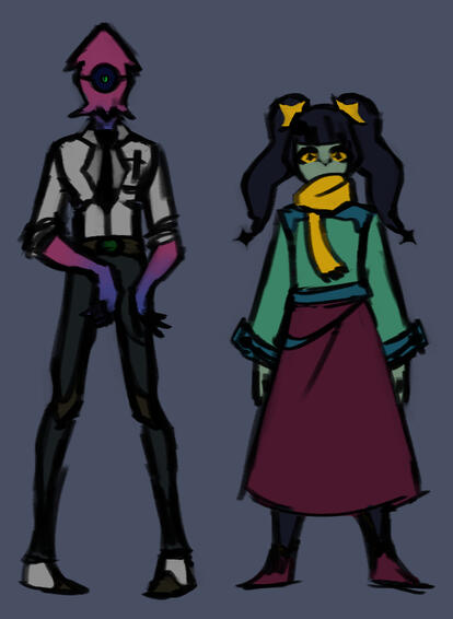 Merc Duo ◇ sketch fulls + colour ◇ $34